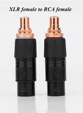Neutrik XLR to RCA Female Socket Adapter plated Red RCA plug