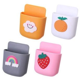 4pcs Wall-mounted Storage Box Remote Controller Holder