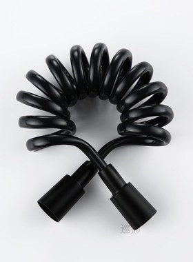 Black Style Flexible Spring Shower Hose Water Plumbing Toile