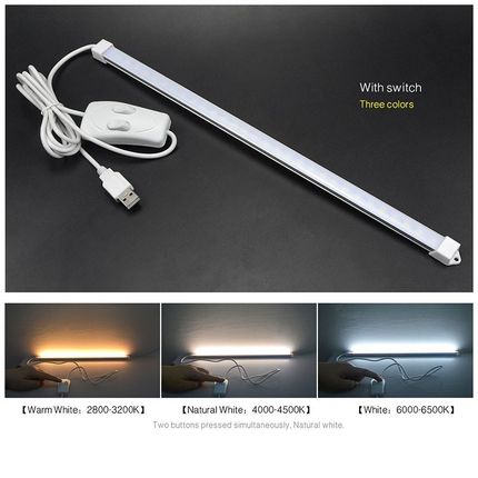 35cm DC 5V USB Aluminum Rigidity lamp LED Under Cabinet ligh