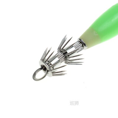 8Pcs with box Luminous Squid Jigs Hook 10cm 15g  Octopus Cut