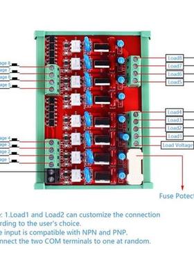 8-Channel PLC AC Amplifier Board Input Signal 0V/24V Non-con