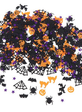 15g/1Bag Halloween Confetti Black Orange Purple Spider Bat