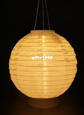1pc LED Solar Lantern Ball Light Nylon Cloth Birthday Party