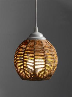 1pc Simulated Rattan Lamp ver Handmade Woven Chandelier Vint