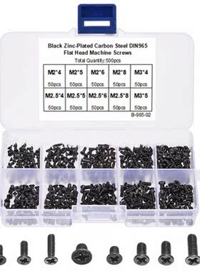 500pcs Cross Countersunk Head M2 M2.5 M3 Laptop Screw Flat H