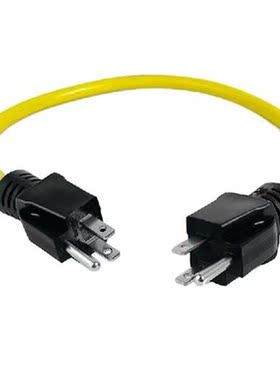 4 Pack 3 Prong Plug To Plug Male Double 5-15P Extension