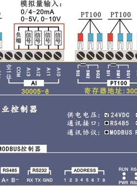 4 channel PT100 temperature acquisition module Thermal resis