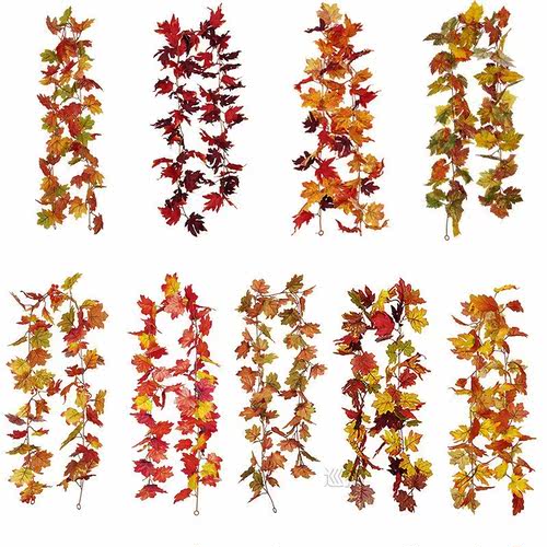 1Set 175CM Artifical Maple Vine Home Wall Door Hainging Deco