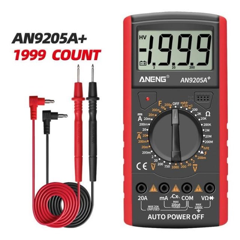 4 Colors Digital Multimeter AC/DC Voltmeter Ammeter Resistan