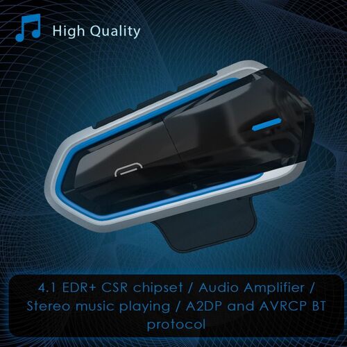 Motorcycle Helmet Headset Bluetooth Earphone BT Communicator