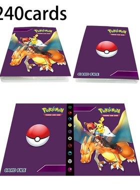Charizard Pokemon Cards Album Book 240pcs Cartoon Anime Car