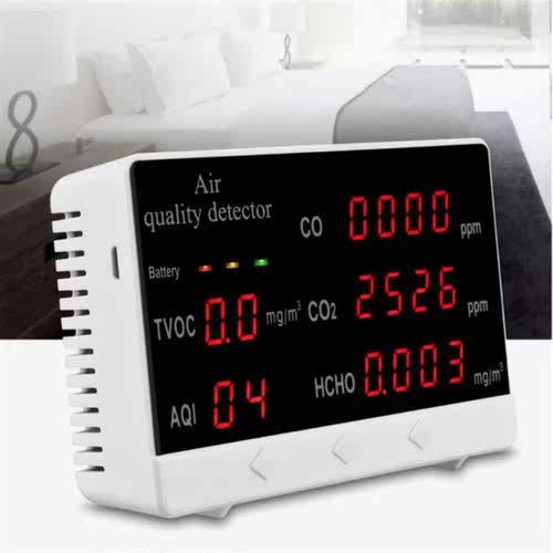 Digital Indoor/Outdoor CO/HCHO/TVOC Tester AQI CO2 Meter Air