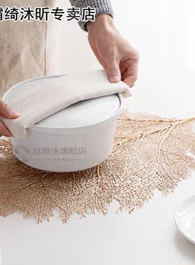 22*15 Inch Dining Table Leaf Placemats Simulation Coral Bran