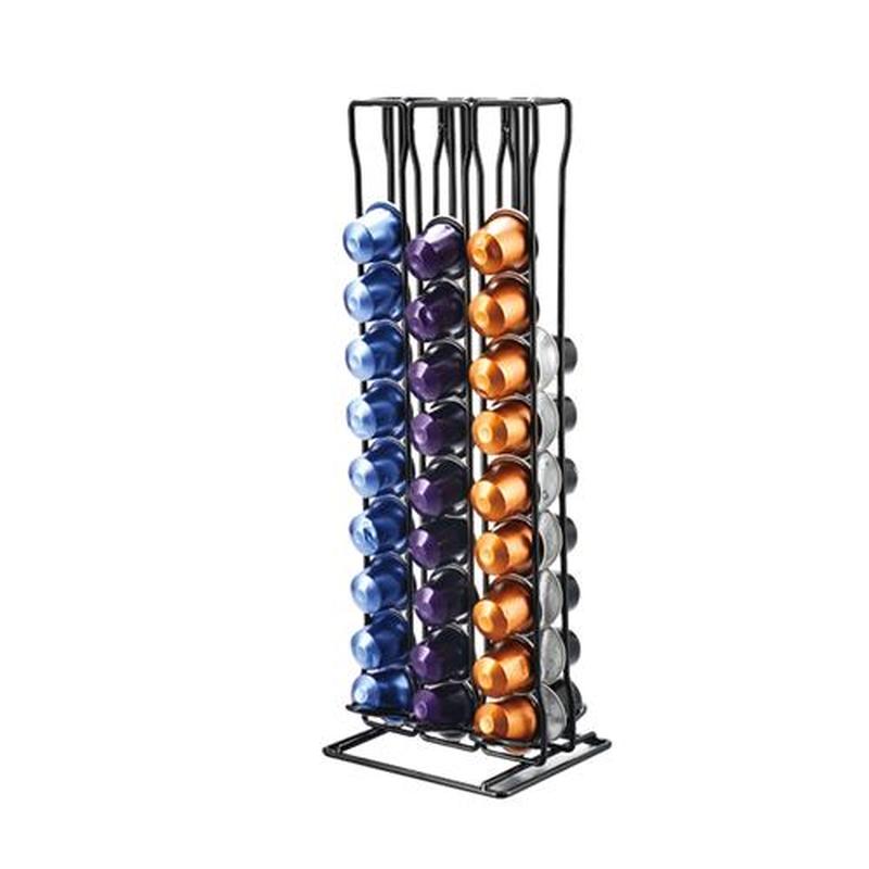 60 Cups Metal Coffee Pods Holder Tower Nespresso Capsules St