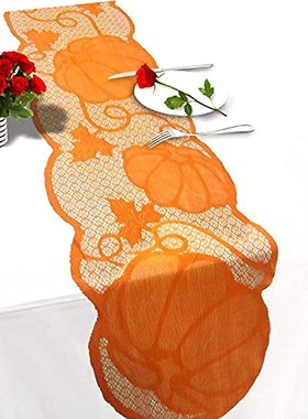 Halloween Table Runner Maple Leaves Pumpkin Table cloth