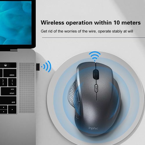 Wireless Mouse Computer Mouse 6 Buttons Optical Mause Ergono