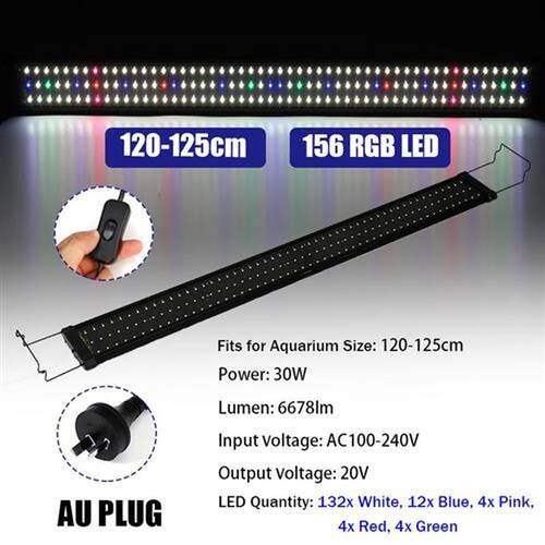 0W Super Slim 156 LED RGB Aquarium Lighting Full Spectrum A
