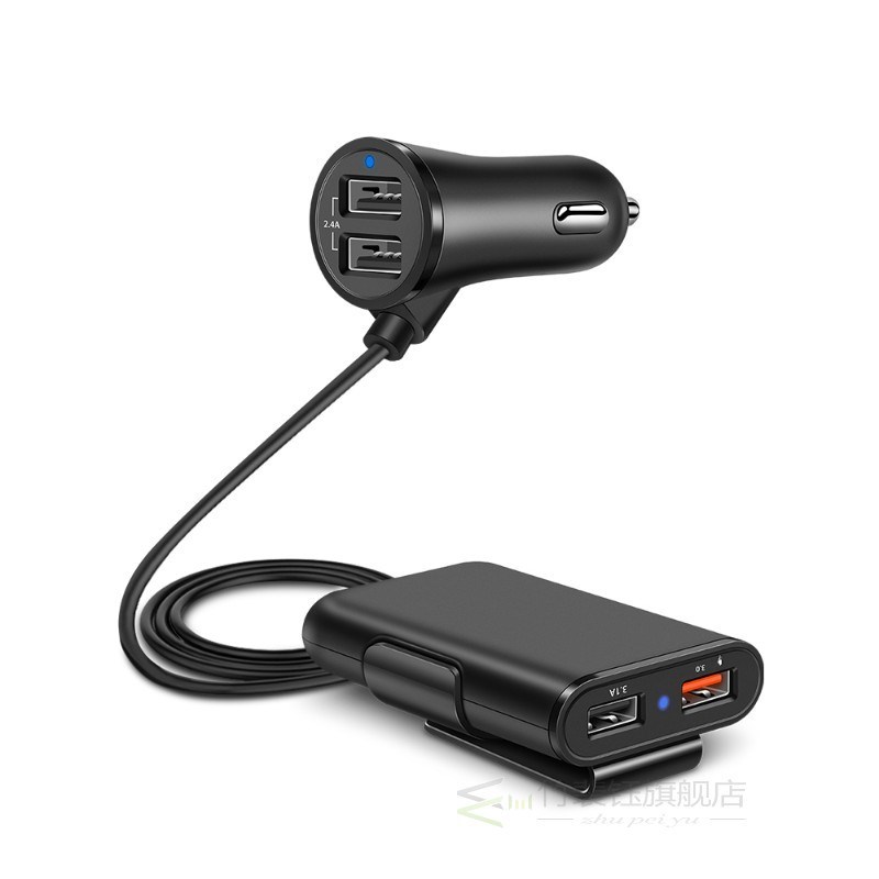 Car Charger 4 USB Adapter Fast Charge Mobile Phone For Phon