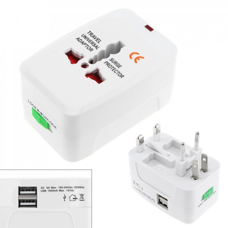 Universal Multi-purpose Global Travel Adapter Plug Double US