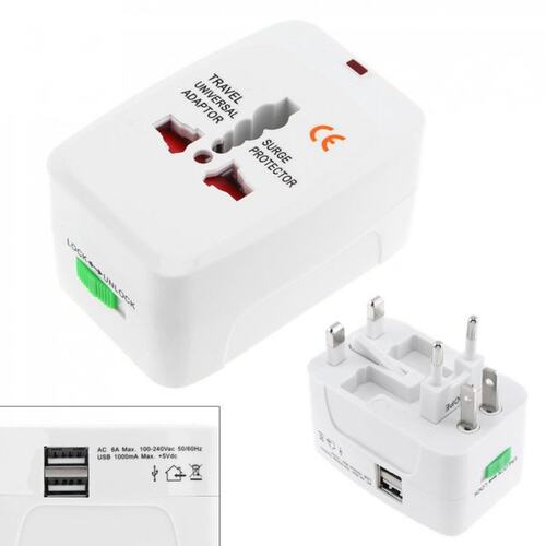 Universal Multi-purpose Global Travel Adapter Plug Double US