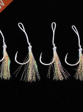 4pcslot Jigging Assist Hooks Carbon Steel Assist Fiing