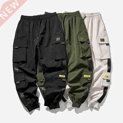 2022 New Hip Hop Joggers Cargo Pants Men Harem Pants Multi-P