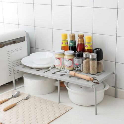 Expandable Kitchen Counter Cabinet Pantry Shelf Adjustable U