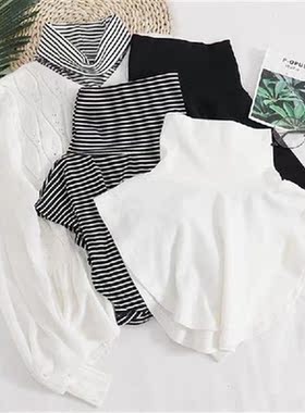 Women Autumn Winter Turtleneck Knitted False Collar