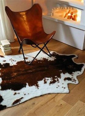 Tiger Printed Cow Rug Animal Print Carpet Chair Throw Rug