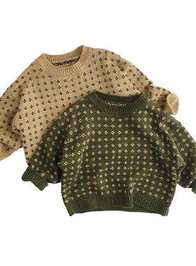 New Baby Sweaters for Girls Boys Floral Pullover Autumn