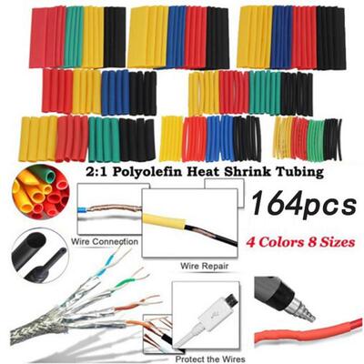 164PCS polychromatic environmental insulated thermal shrinka