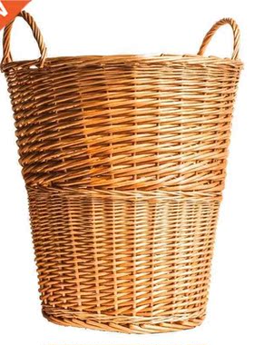 Wicker hamper storage baskets Storage bins Drum baskets