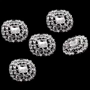 5pcs Round Crystal Buttons Sewing Crafts 23mm Sewing