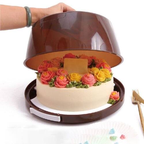 Plastic Box Cake Box Portable Cake Cover Tray Takeout Case