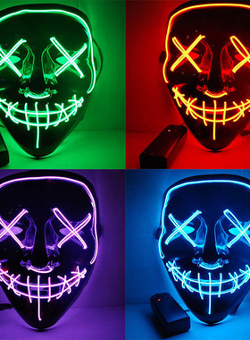 Halloween LED Mask Purge Masks Election Mascara Costume DJ P