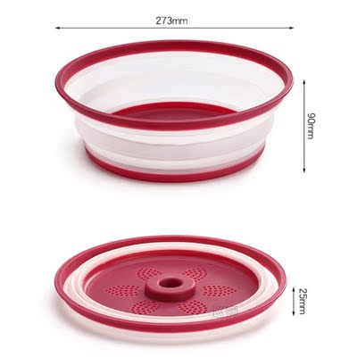 Collapsible Microwave Cover Lid Folding Plate Cover Colander