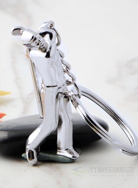 Golf Keychain Creative Metal Keyring  Small Gift Key Pendant