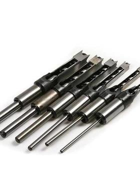 6pcs HSS Twist Drill Bit Square Hole Mortiser Mortising Chis