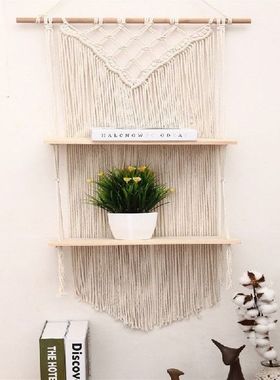 Macrame Hanging Planter Basket Wall Handmade Tapestry Wall