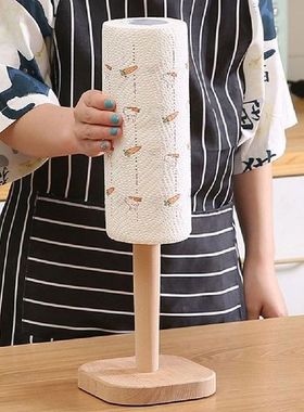 Beech Wood Paper Towel Rack Restaurant Kitchen Storage Rack