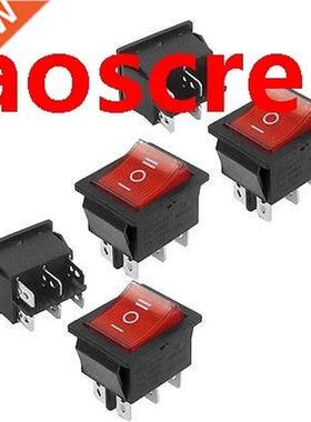 5 x AC 250V/15A 125V/20Au007F6 Pin DPDT Red Neon Light On/O