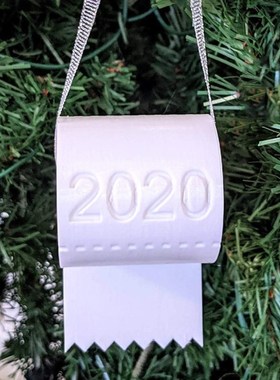 1Pc 2020 Christmas Tree Ornament Toilet Paper Pendant Christ