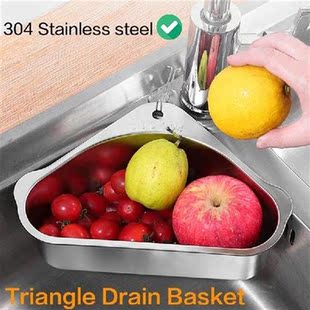 Triangular Sink Strainer Drain Fruit Vegetable Drainer