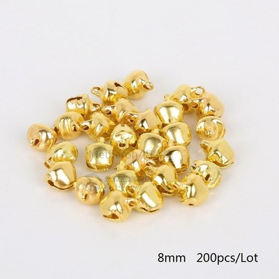 50-300Pcs Gold Jingle Bells Iron Pendants Hanging Christmas