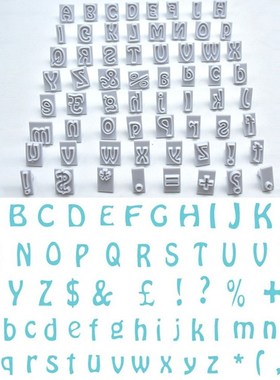 Baking Cake Mold 64 Characters Upper Lower Case Alphabet Let