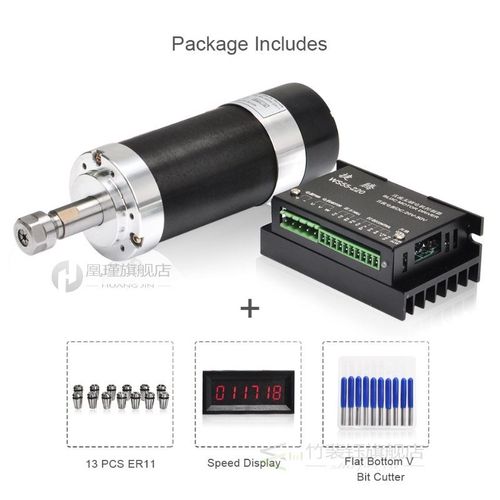 500W Brushless Motor Kit Air-cooled Spindle ER11 55MM Bracke