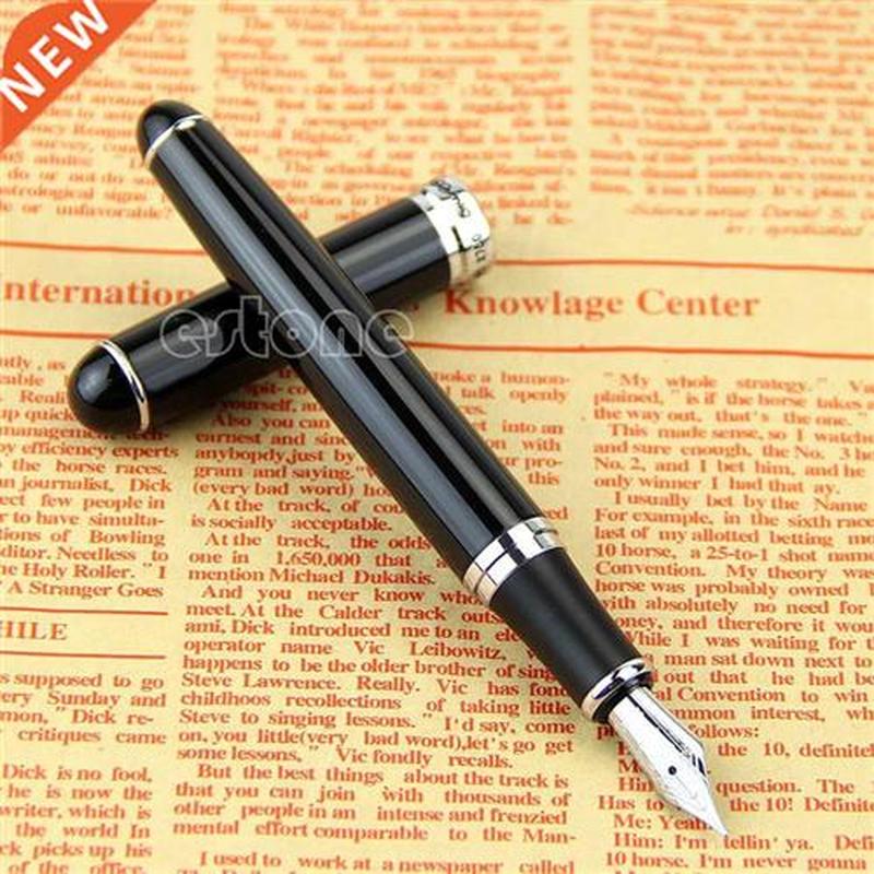 New Black Jinhao X750 Deluxe Medium Nib 18kgp Fountain Pen Q