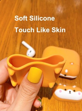 For Airpods Pro 3D Cute Cartoon Shiba Inu Dog Soft Earpods