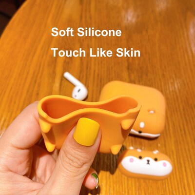 For Airpods Pro 3D Cute Cartoon Shiba Inu Dog Soft Earpods